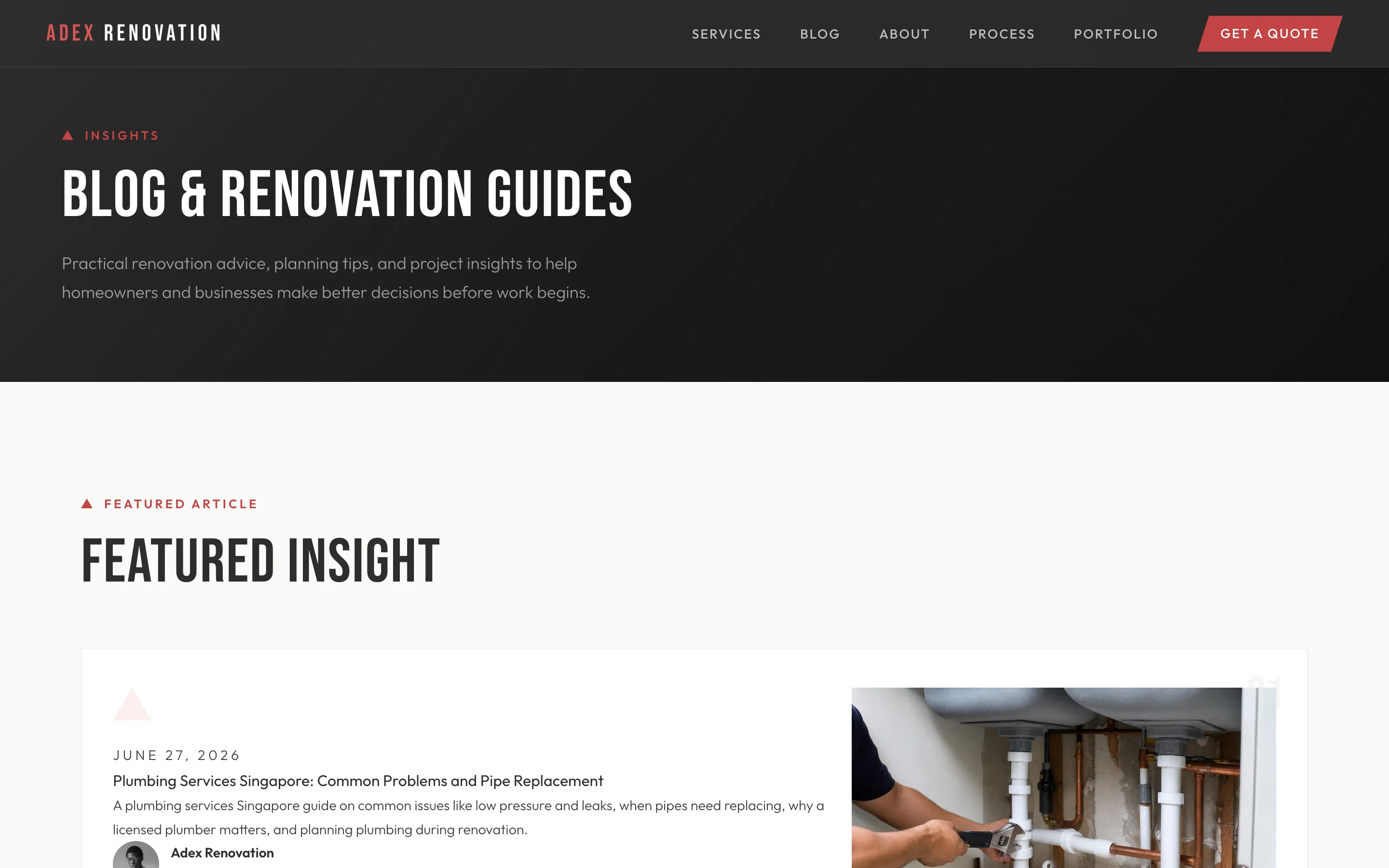 ADEX Renovation: Blog