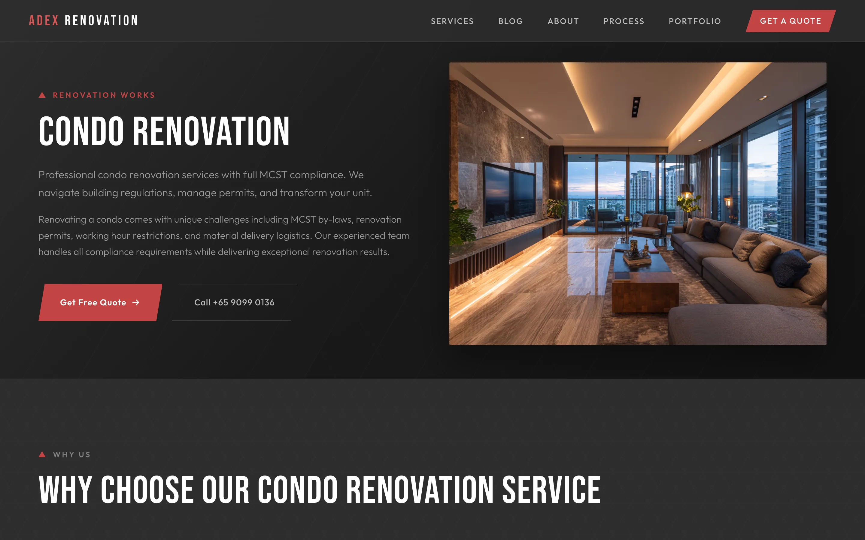 ADEX Renovation: Service detail