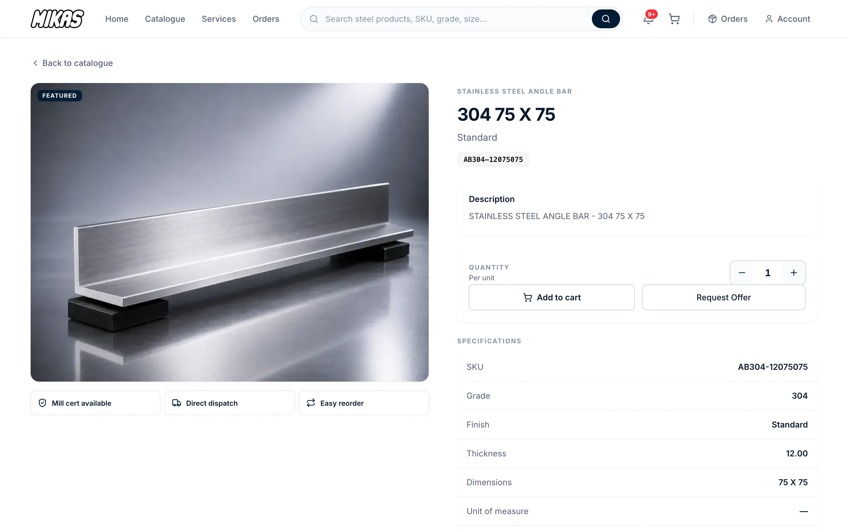 MIKAS: Web product detail