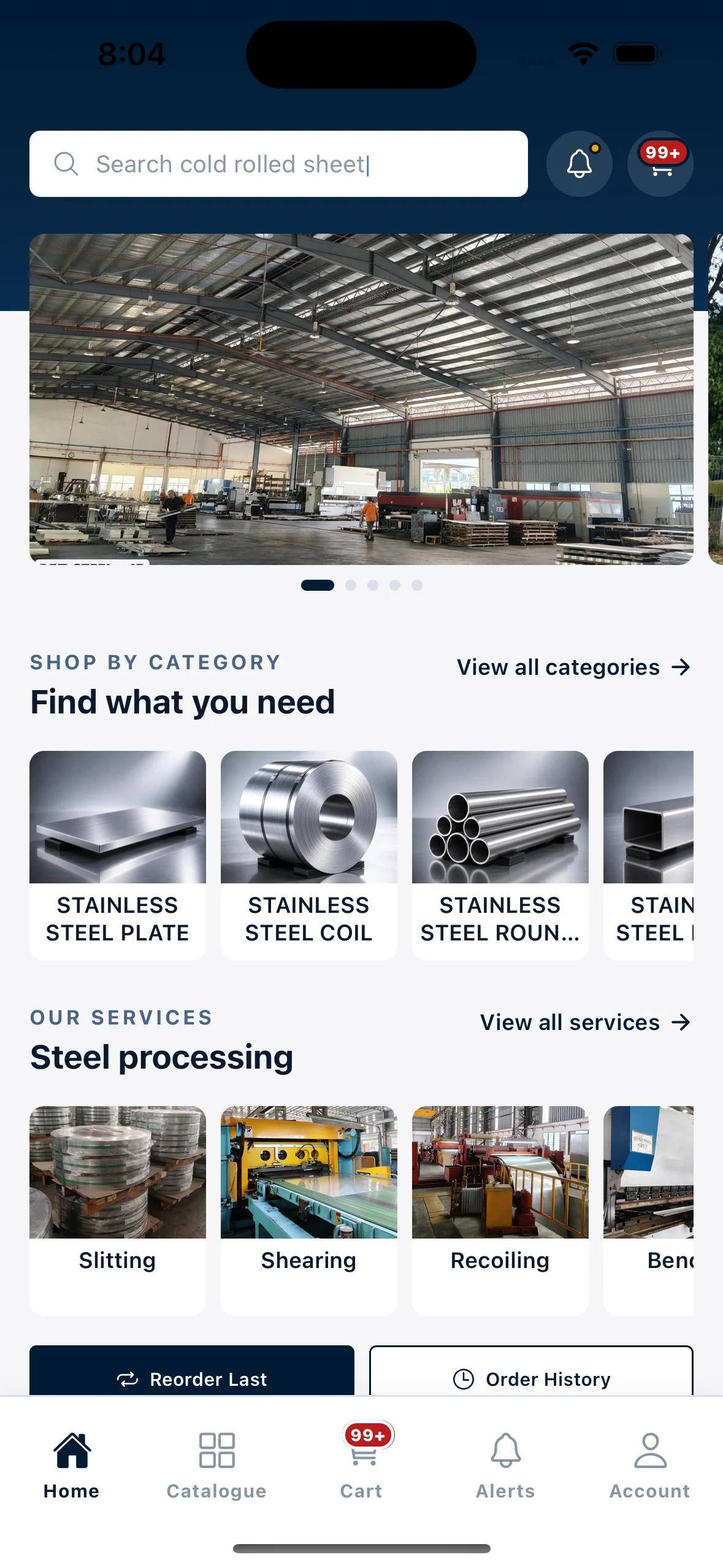 MIKAS: iOS app — home